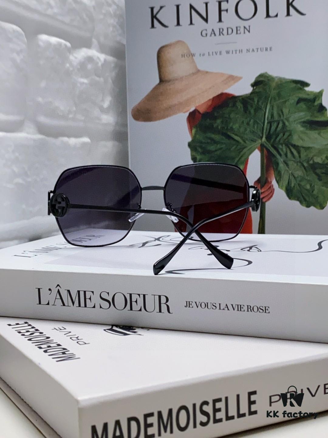 Gucci 2025 New Arrival Fashion Retro Unisex Sunglasses with Metal Frame, Stylish and Comfortable Avant-Garde Design