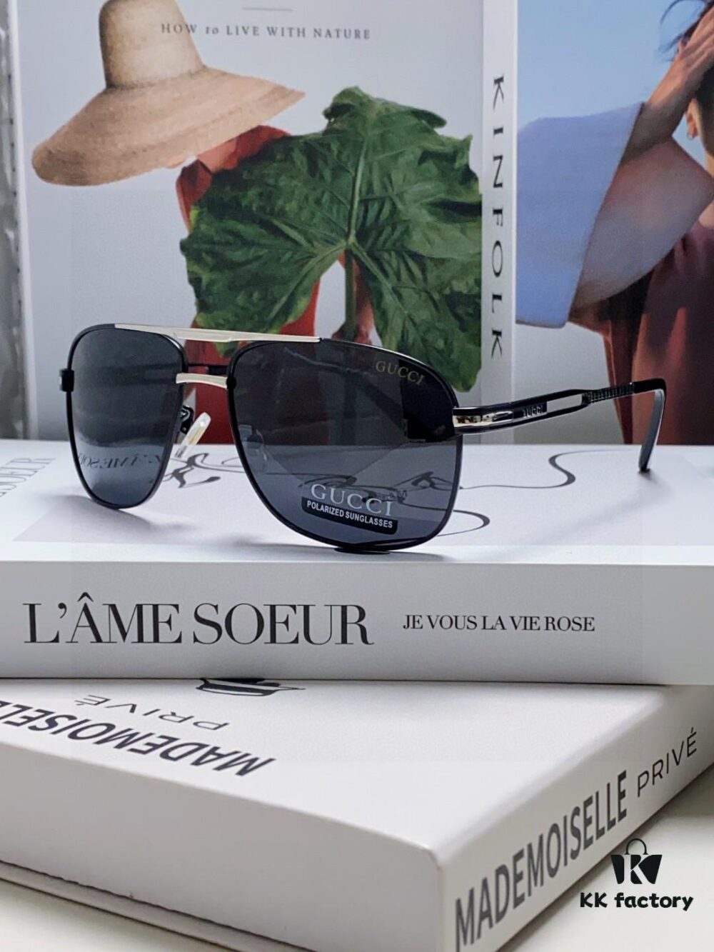 Gucci 2025 New Arrival Men's Sunglasses, Polarized UV-Protective Driving Glasses for Men, Blue Mirror Coating, Premium Style