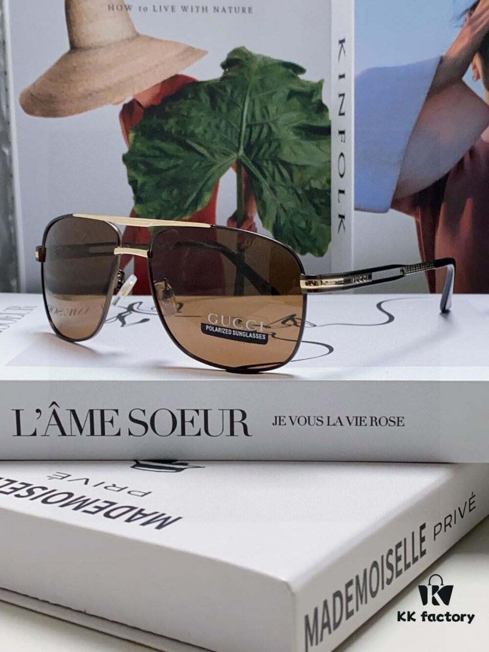 Gucci 2025 New Arrival Men's Sunglasses, UV-Protective Polarized Driving Glasses for Men, Blue Inner Coating, Premium Style Eyewear