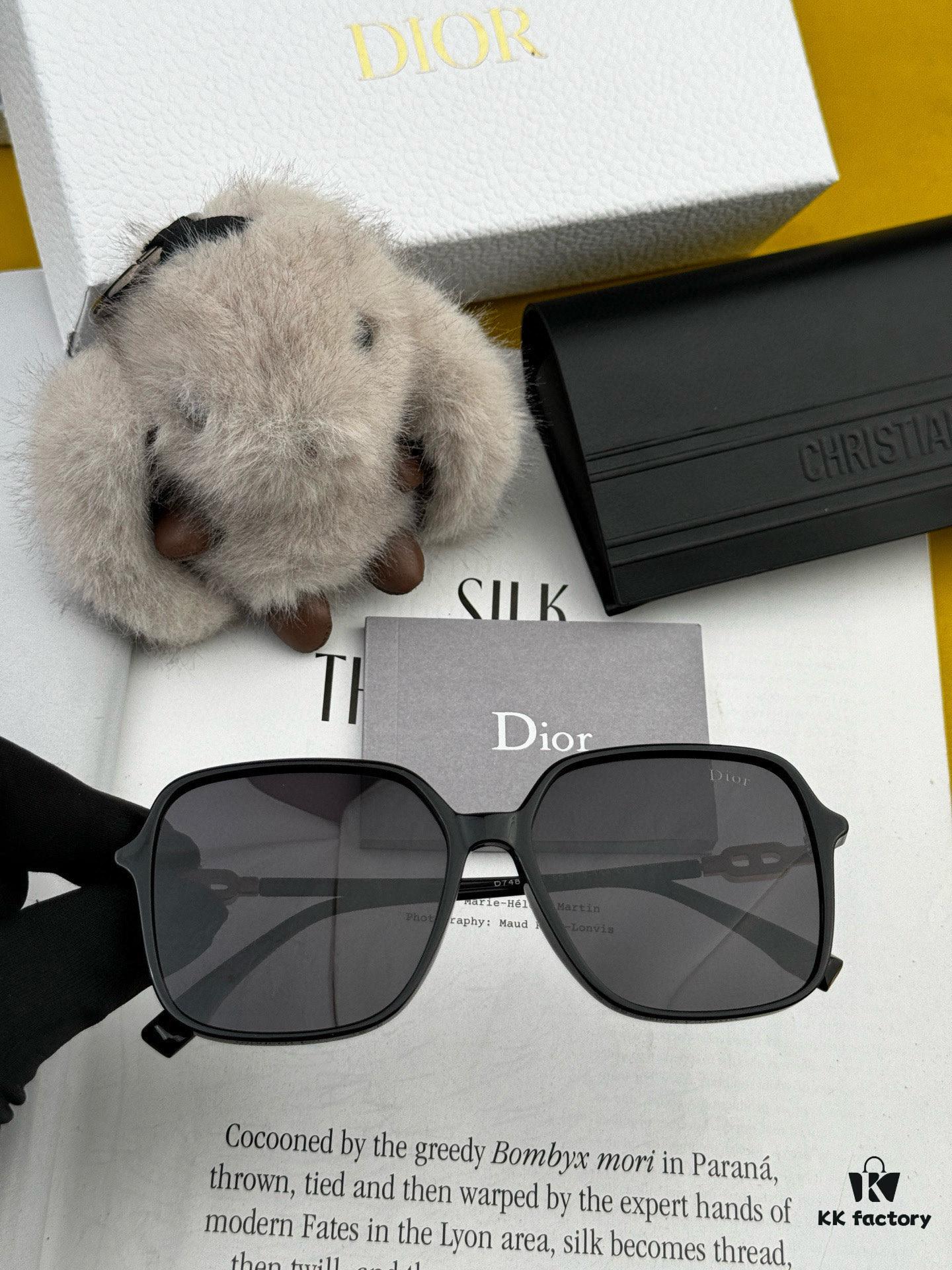 DIOR 2025 Spring New Arrival Trendy Best-Selling Fashion Round Frame Polarized Sunglasses, High-Quality Lightweight TR Frame, Comfortable Wear, Influencer-Style Women's HD Thickened Polarized Sunglasses 🕶️