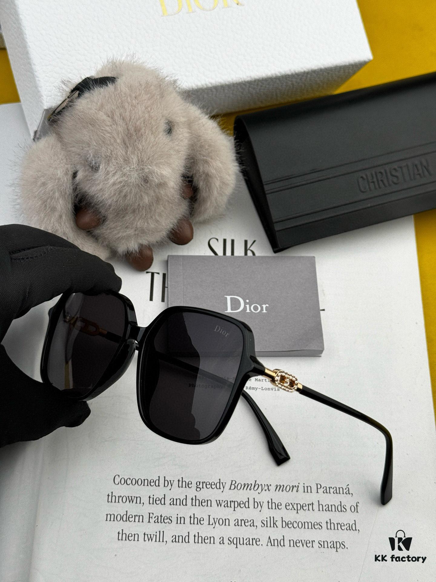 DIOR 2025 Spring New Arrival Trendy Best-Selling Fashion Round Frame Polarized Sunglasses, High-Quality Lightweight TR Frame, Comfortable Wear, Influencer-Style Women's HD Thickened Polarized Sunglasses 🕶️