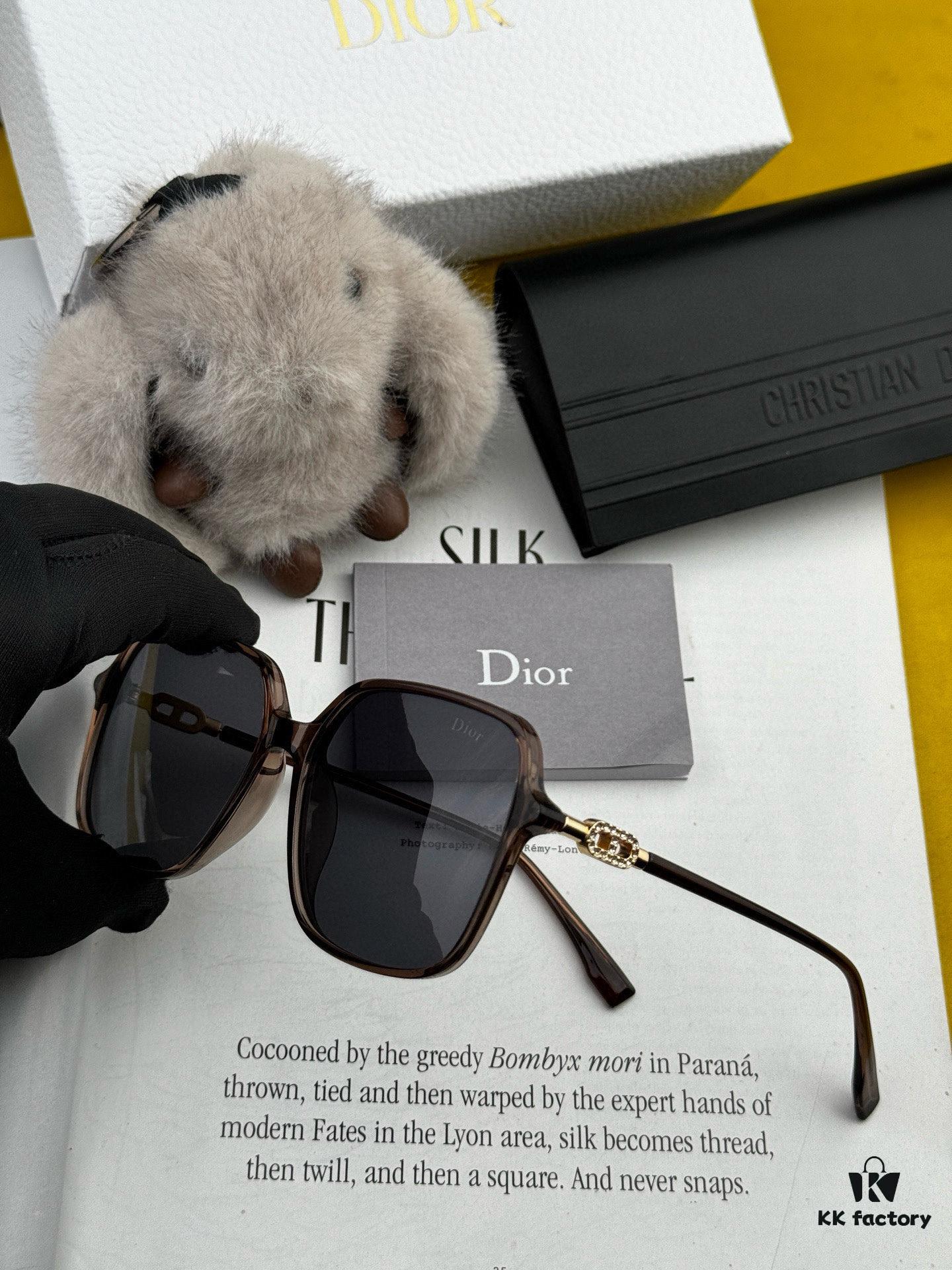 DIOR 2025 Spring New Arrival Trendy Best-Selling Fashion Round Frame Polarized Sunglasses, High-Quality Lightweight TR Frame, Comfortable Wear, Influencer-Style Women's HD Thickened Polarized Sunglasses 🕶️