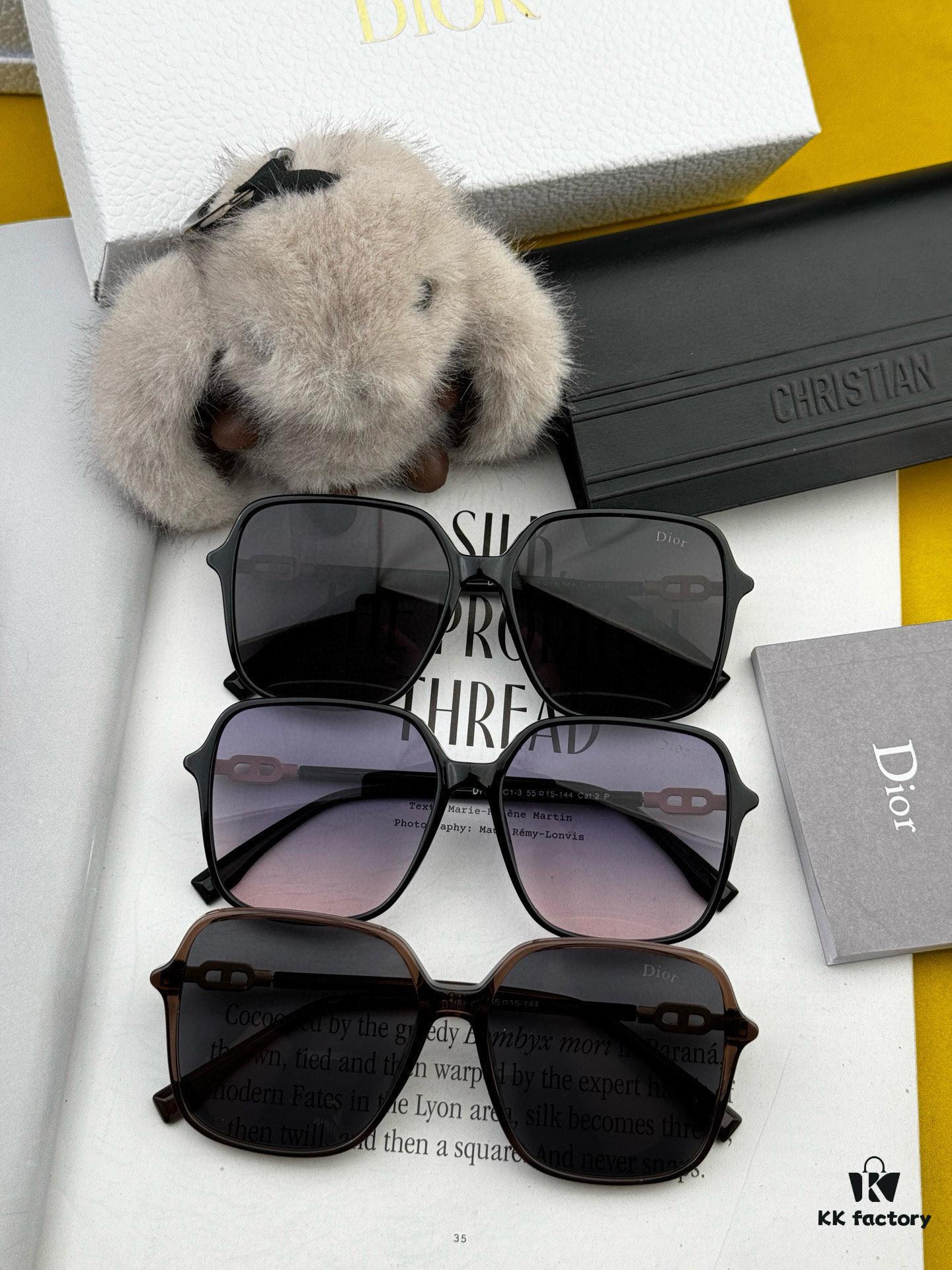 DIOR 2025 Spring New Arrival Trendy Best-Selling Fashion Round Frame Polarized Sunglasses, High-Quality Lightweight TR Frame, Comfortable Wear, Influencer-Style Women's HD Thickened Polarized Sunglasses 🕶️