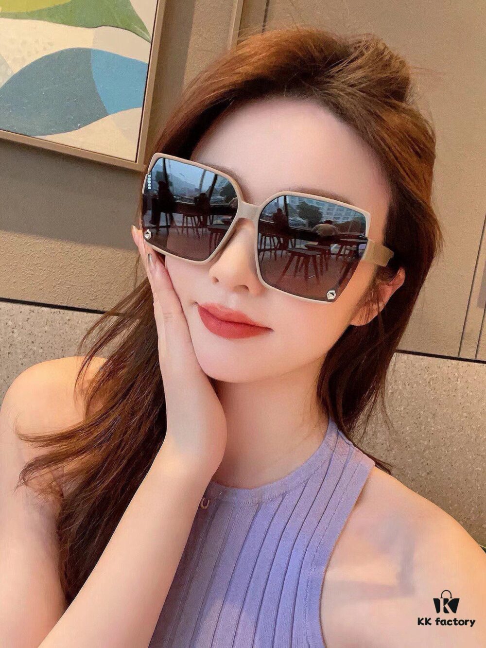 【DIOR】2025 Spring New Arrival Trendy Fashion Rectangular Polarized Sunglasses, High-Quality Comfortable Fit, Influencer Popular Style, Women's HD Thickened Polarized Sunglasses 🕶️ High-Quality TR Frame Model: CD1422
