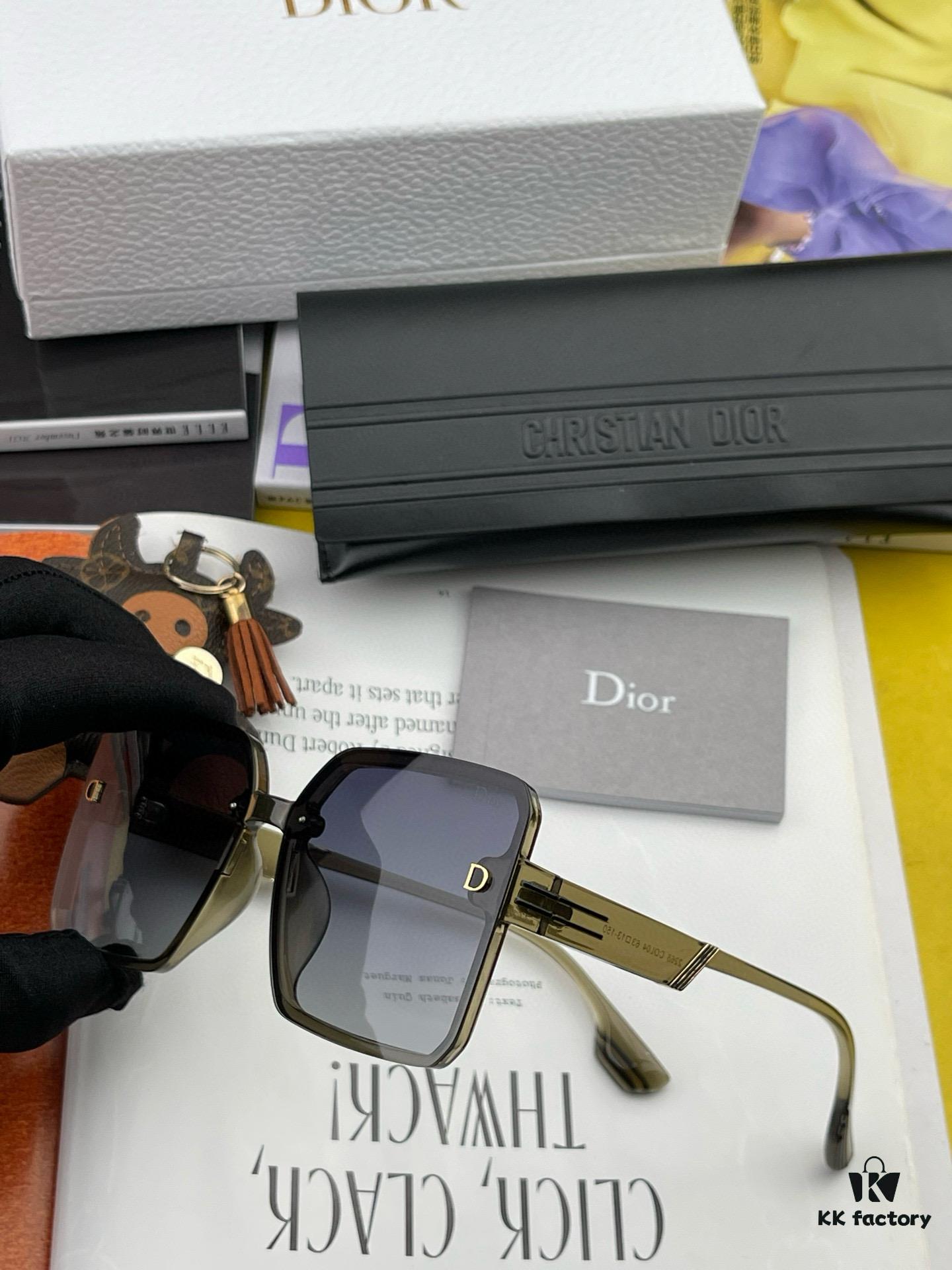 【DIOR】2025 Spring New Arrival Trendy Fashion Square Polarized Sunglasses High-Quality Comfortable Fit Influencer Style Women's HD Polarized Sunglasses 🕶️ Premium TR Frame Model: CD2682