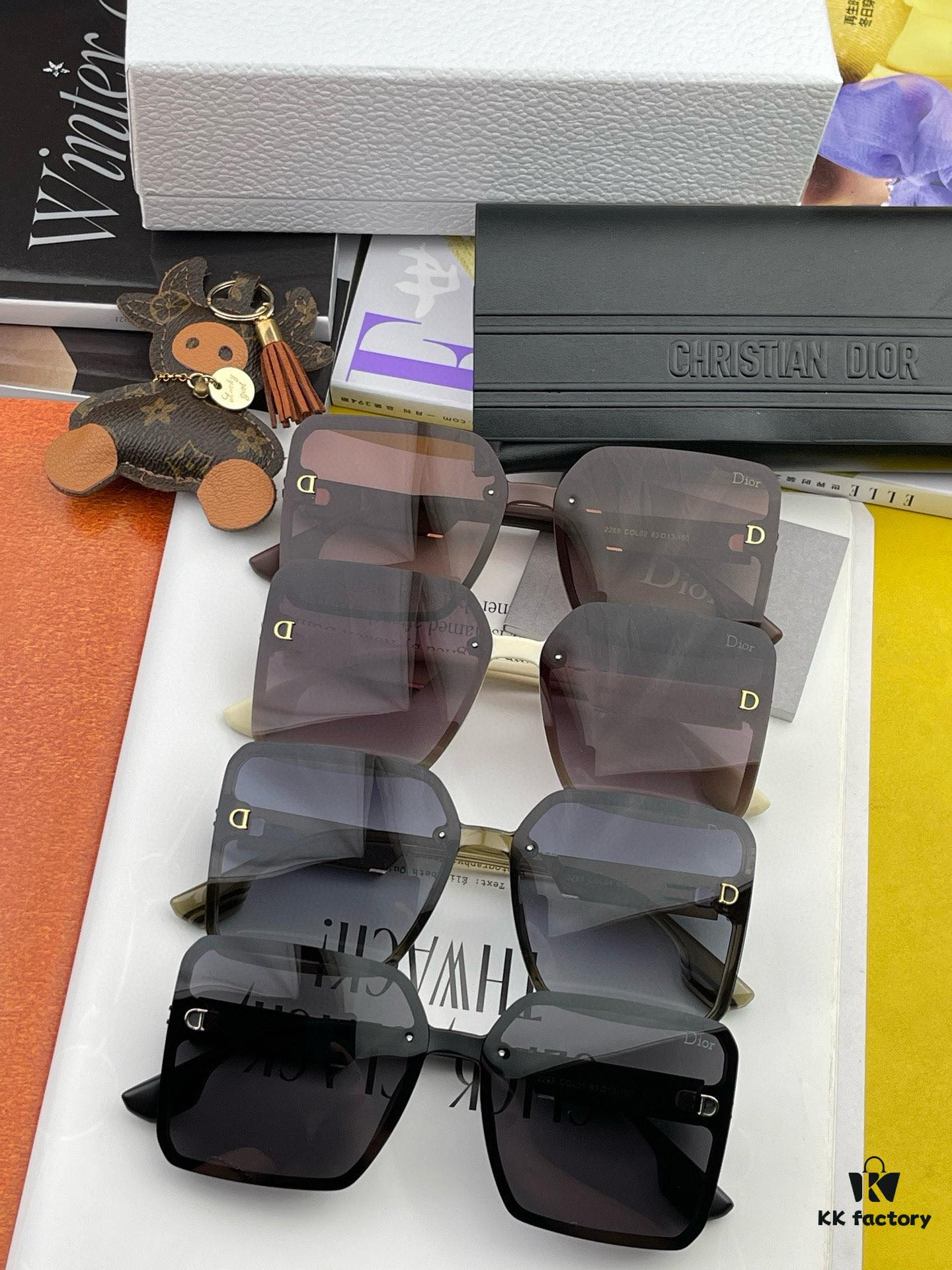 【DIOR】2025 Spring New Arrival Trendy Fashion Square Polarized Sunglasses High-Quality Comfortable Fit Influencer Style Women's HD Polarized Sunglasses 🕶️ Premium TR Frame Model: CD2682