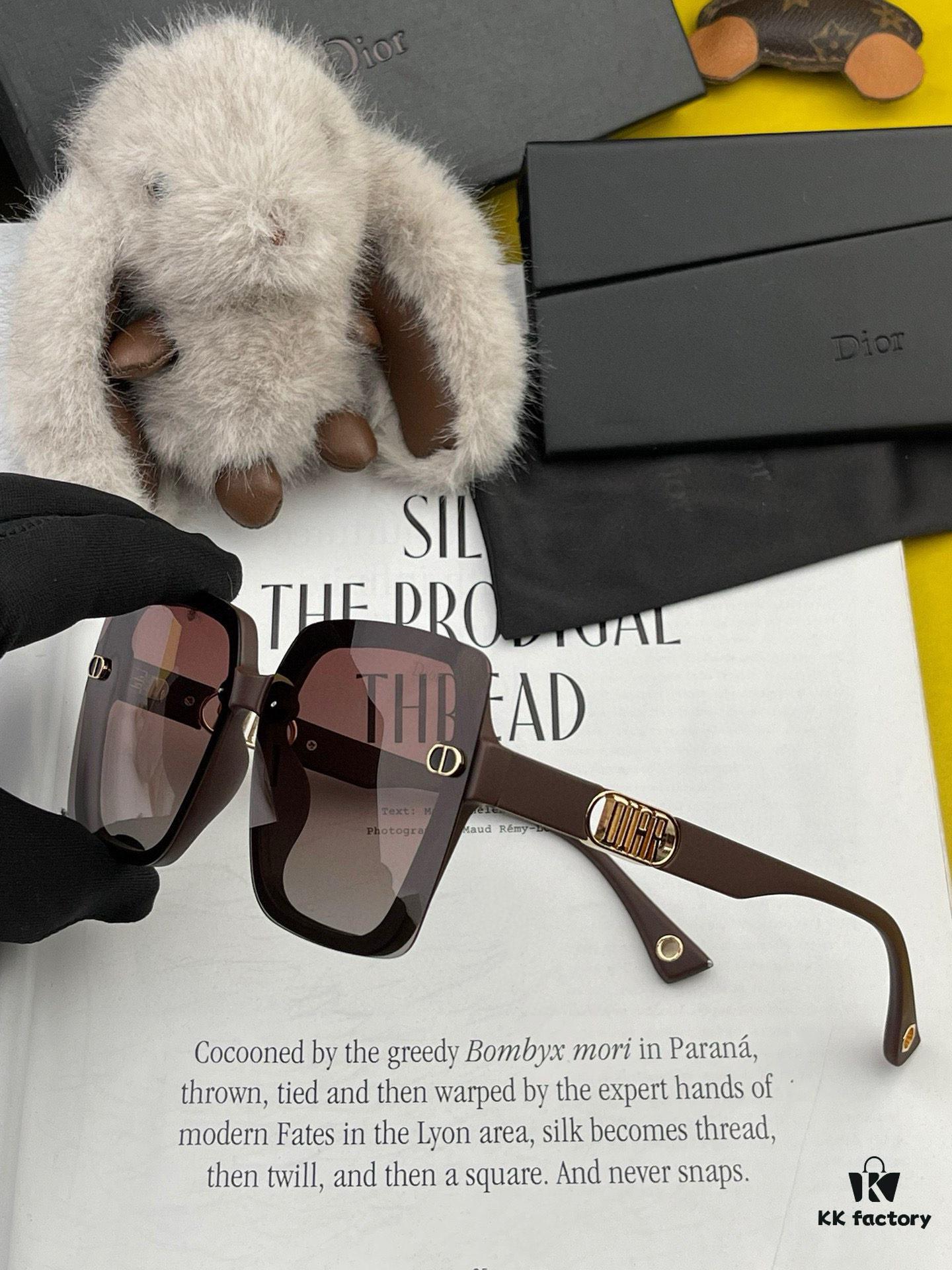 DIOR 2025 Spring New Arrival Trendy Fashion Square Polarized Sunglasses High-Quality Comfortable Fit Influencer Style Women's HD Polarized Sunglasses with Premium TR Frame Model: CD5610