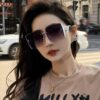 DIOR 2025 New Women's Square Sunglasses, Driving Sunglasses, New Lightweight Metal Rimless Sunglasses, Stylish, Elegant, Comfortable and Luxurious