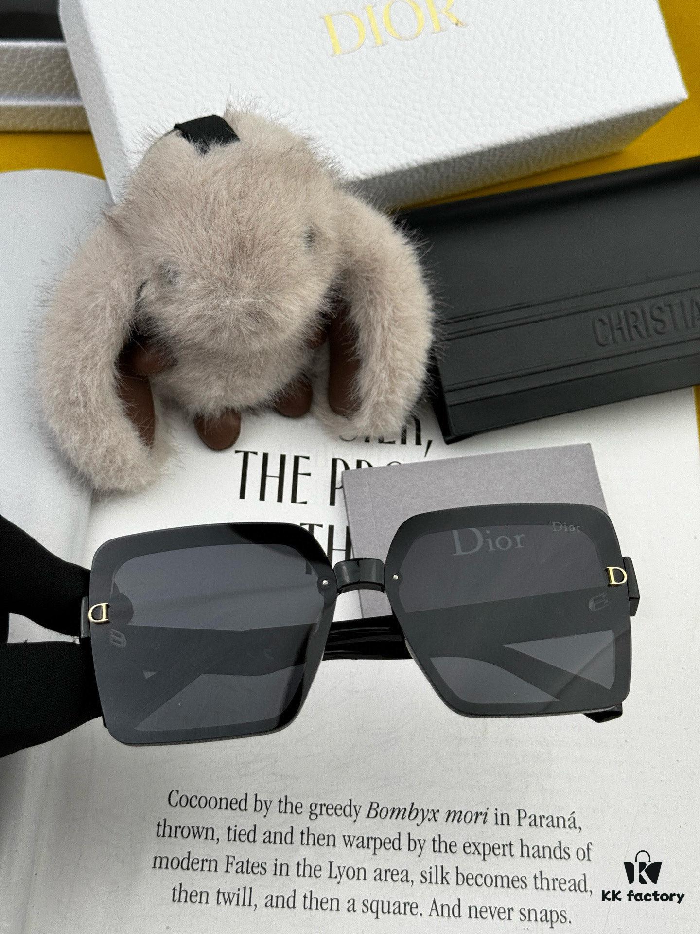 DIOR 2025 Spring New Arrival Trendy Fashion Square Polarized Sunglasses High-Quality Comfortable Wear Influencer Style Women's HD Thickened Polarized Sunglasses