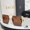 Dior 30 Montaigne S7U SS2023 Sunglasses – Thickened 3.0 with Blue Inner Lens Coating, Frameless Luxury Design with 'CD' Logo on Dark Ruthenium Temples