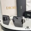 Dior 30 Montaigne S7U SS2023 Sunglasses – Thickened 3.0 with Blue Inner Lens Coating, Frameless Luxury Design with 'CD' Logo on Dark Ruthenium Temples