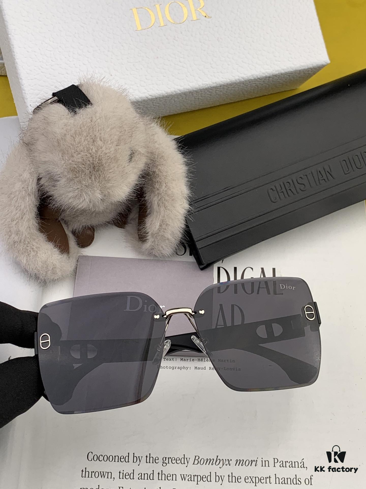 【DIOR - Dior】2025 Spring New Arrival Trendy Popular Fashion Square Sunglasses High Quality Comfortable Fit Influencer Style Sunglasses Model: D3550