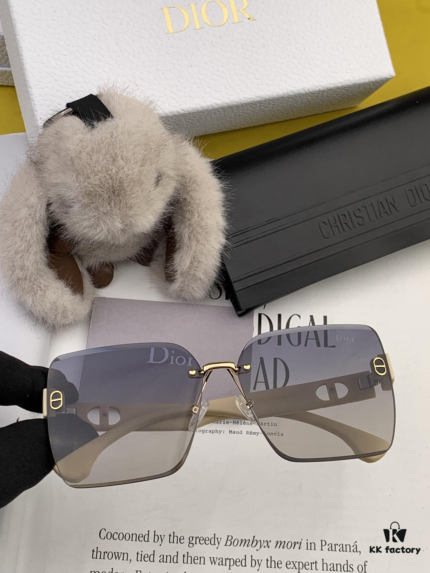 【DIOR - Dior】2025 Spring New Arrival Trendy Popular Fashion Square Sunglasses High Quality Comfortable Fit Influencer Style Sunglasses Model: D3550
