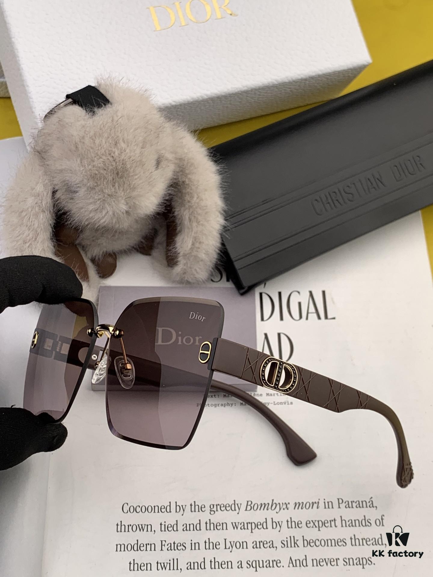 【DIOR - Dior】2025 Spring New Arrival Trendy Popular Fashion Square Sunglasses High Quality Comfortable Fit Influencer Style Sunglasses Model: D3550