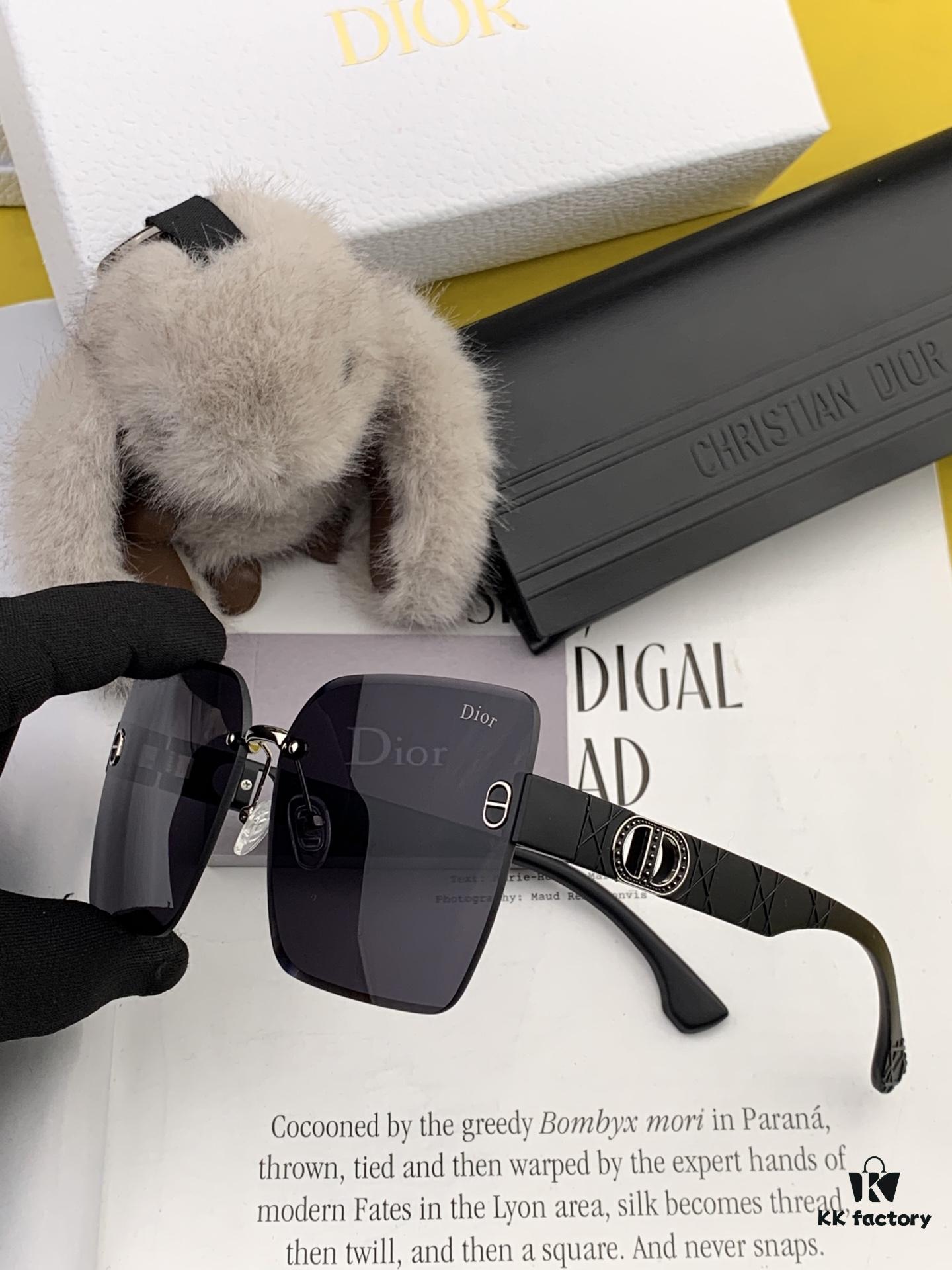 【DIOR - Dior】2025 Spring New Arrival Trendy Popular Fashion Square Sunglasses High Quality Comfortable Fit Influencer Style Sunglasses Model: D3550