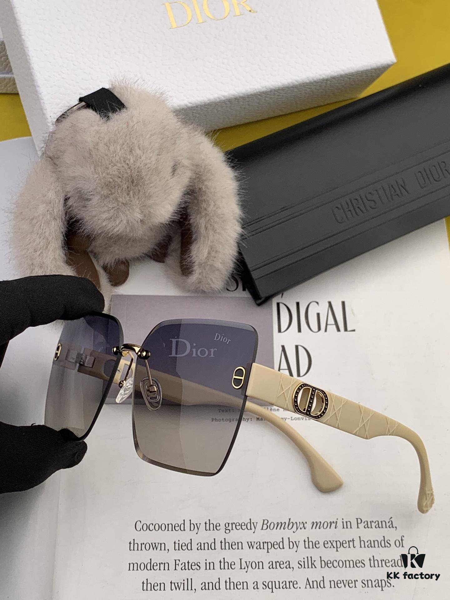 【DIOR - Dior】2025 Spring New Arrival Trendy Popular Fashion Square Sunglasses High Quality Comfortable Fit Influencer Style Sunglasses Model: D3550