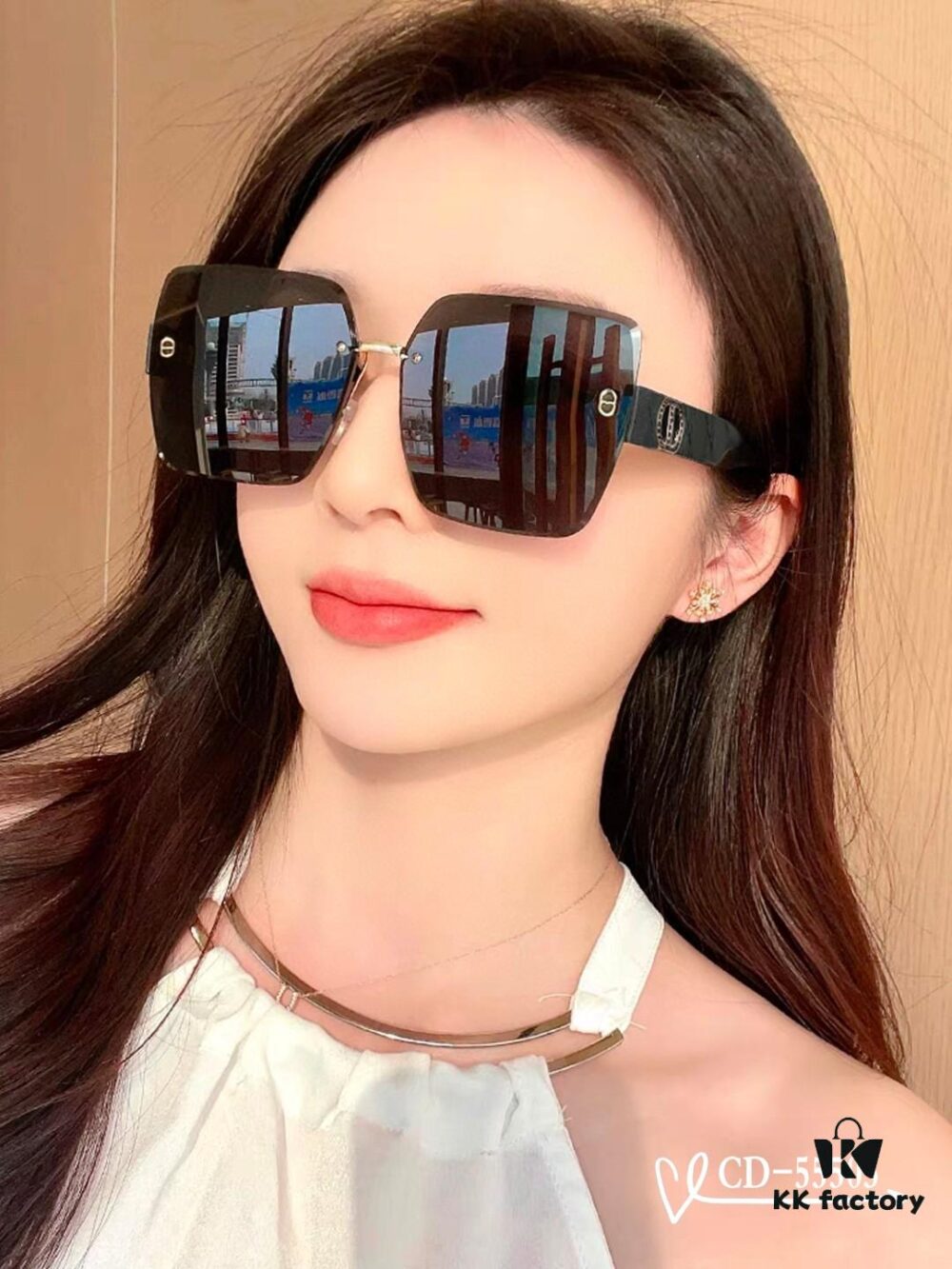 DIOR France TR90 Lightweight Sunglasses with Polarized Lenses, Model 55503