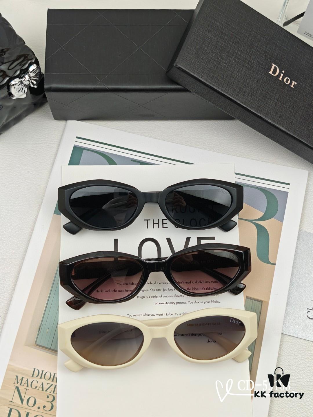 DIOR France TR90 Lightweight Sunglasses with Polarized Lenses, Model 55108
