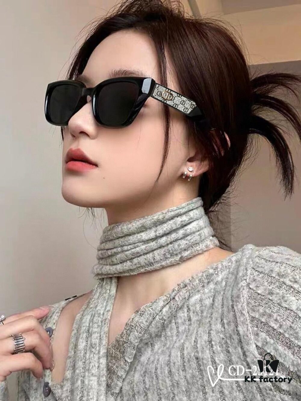 DIOR France TR90 Lightweight Sunglasses with Polarized Lenses, Model 25121