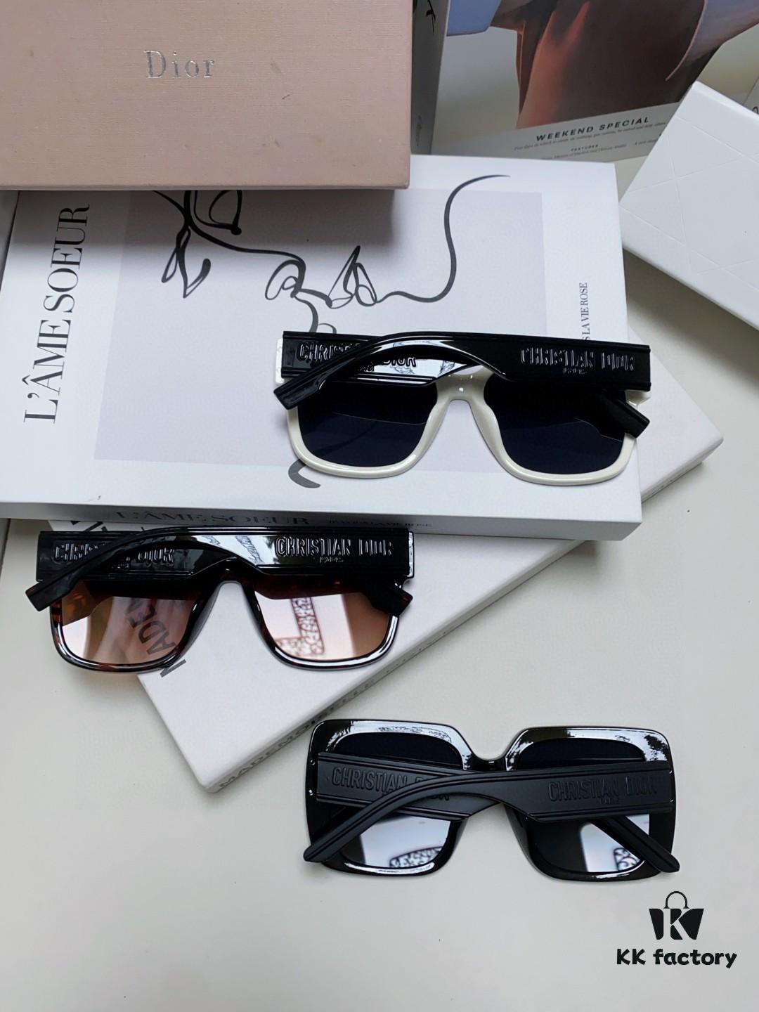 Dior 2025 New Arrival Classic D-Brand Oversized Sunglasses, Stylish and Flattering, Sun Protection for Women, Influencer Favorite