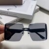 Dior 2025 New Large Frame Women's Sunglasses, Square Edged Rimless UV Protection Vacation Sunglasses