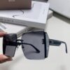 Dior 2025 New Large Frame Women's Sunglasses, Square Edged Rimless UV Protection Vacation Sunglasses