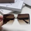 Dior 2025 New Large Frame Women's Sunglasses, Square-Cut Rimless UV-Protective Vacation Sunglasses
