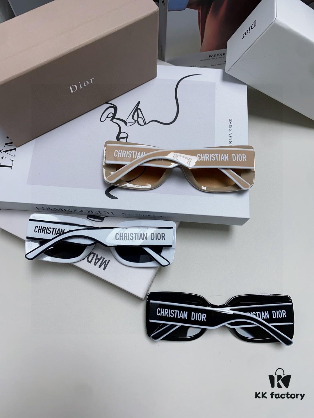 Dior DIORPACIFIC S1U Classic Two-Tone Sunglasses with Golden Star Hardware