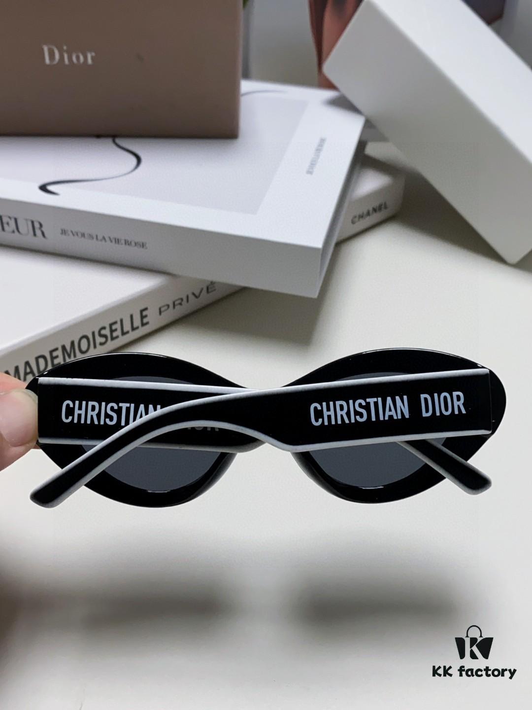 DIOR Cat-Eye Fashion Women's Sunglasses with Classic Two-Tone Design