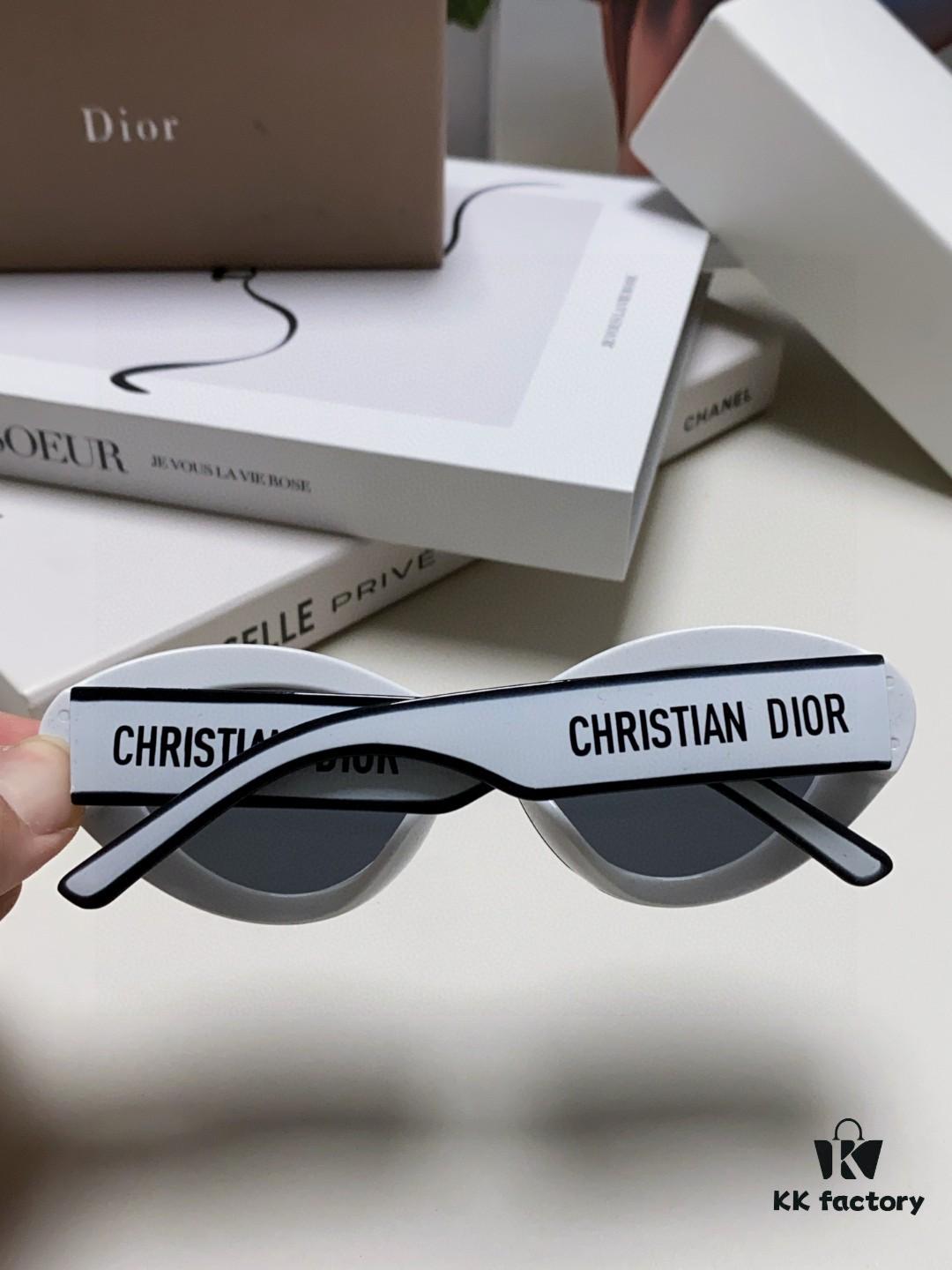 DIOR Cat-Eye Fashion Women's Sunglasses with Classic Two-Tone Design