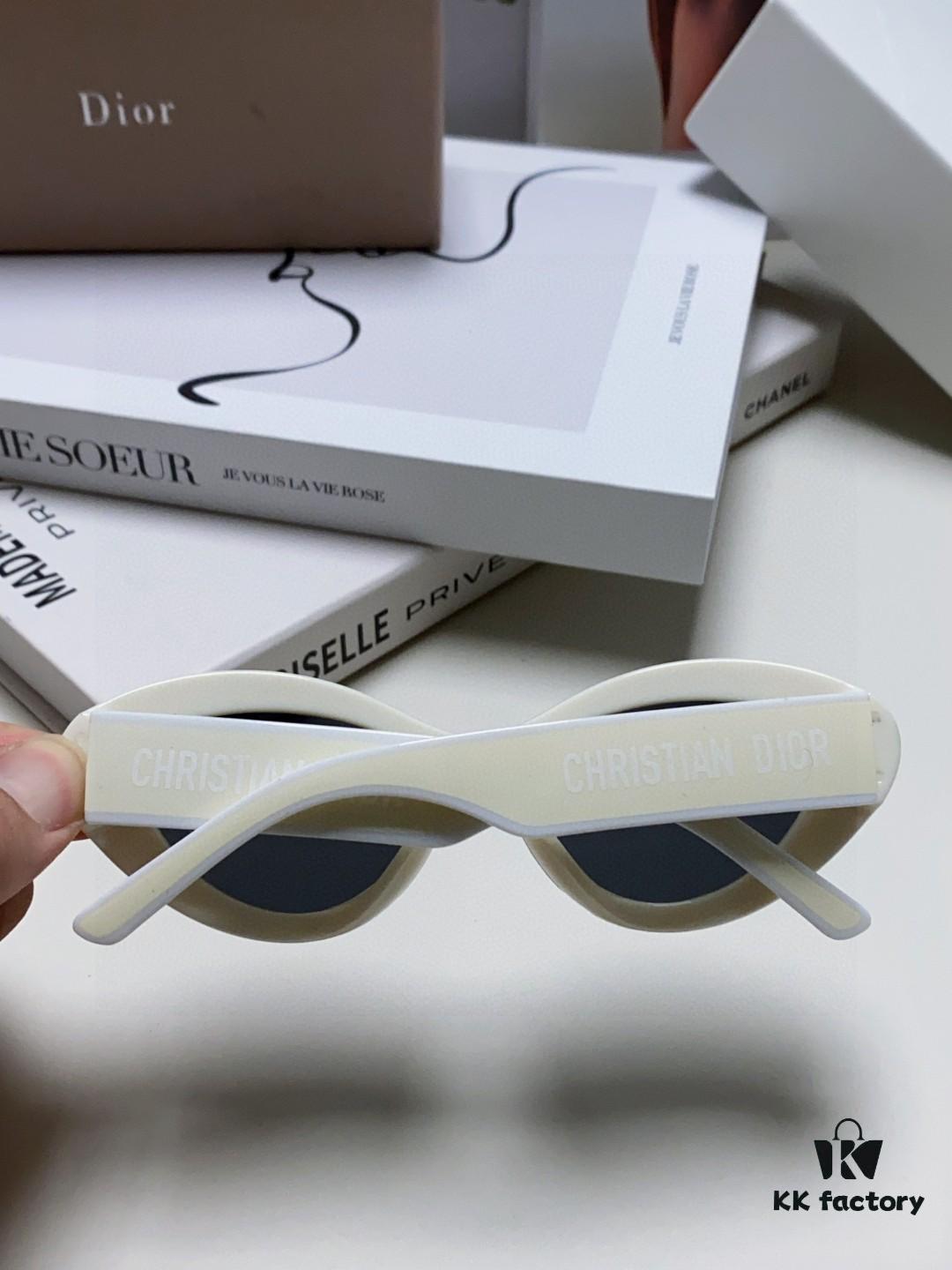 DIOR Cat-Eye Fashion Women's Sunglasses with Classic Two-Tone Design