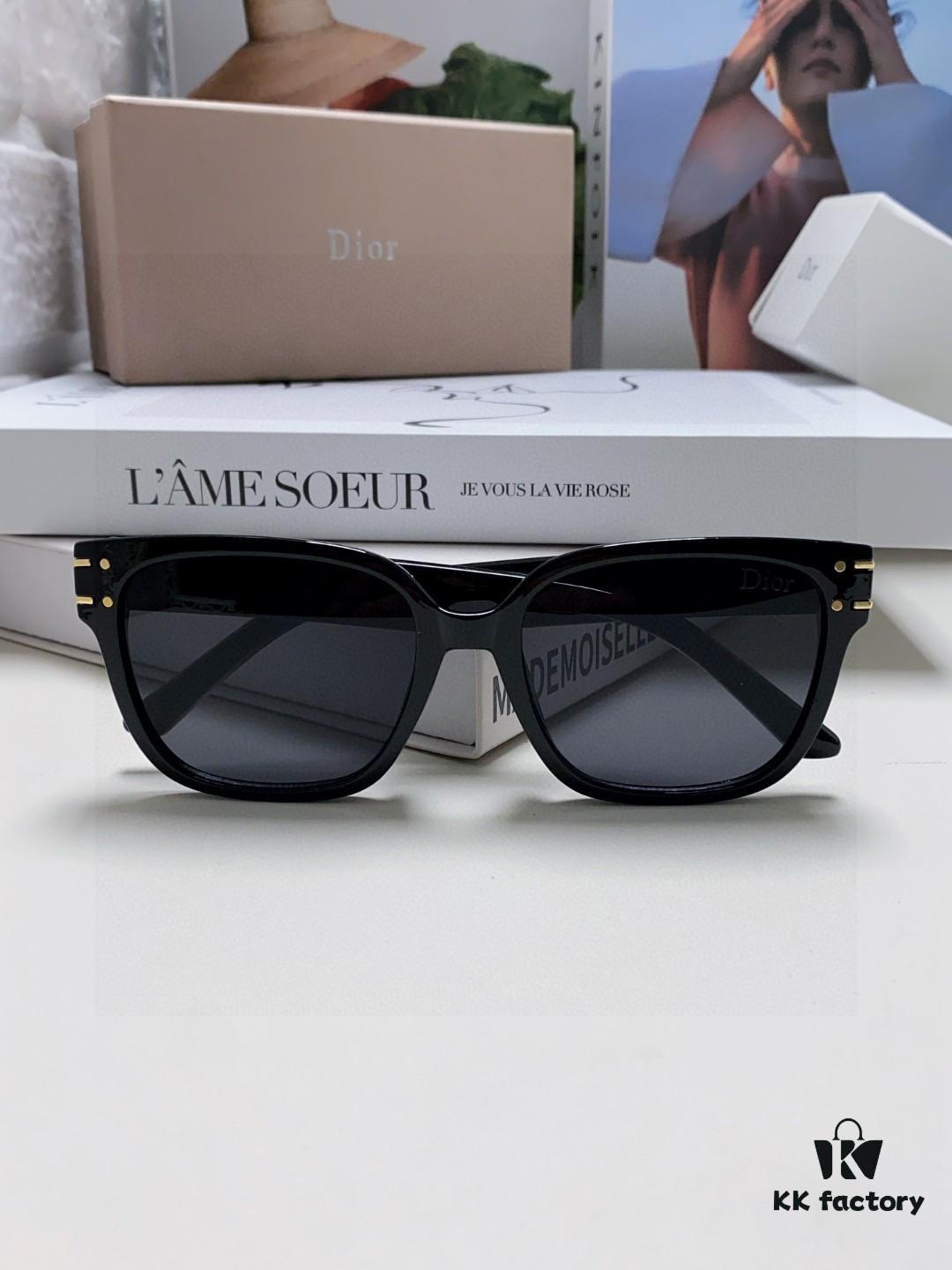Dior Hot-Selling Square Arrival Official Website Model Runway Style! Jay Chou, Angelababy, and Jiang Shuying Same-Style Oversized Women's Sunglasses S7f