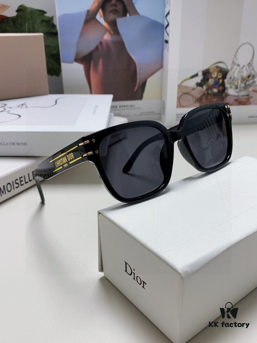 Dior Hot-Selling Square Arrival Official Website Model Runway Style! Jay Chou, Angelababy, and Jiang Shuying Same-Style Oversized Women's Sunglasses S7f