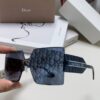 Dior 2025 New Arrival Mirror Lens Letter-Embossed Frameless Cut-Out Fashion Sunglasses for Women, Stylish Oversized Unisex Shades, Slimming European-American Design
