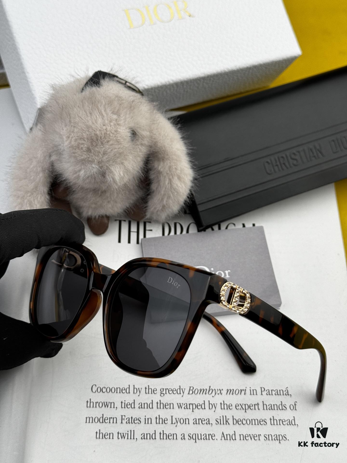 DIOR 2025 New Arrival Trendy Fashion Square Frame Sunglasses for Women, HD Thick Polarized Lens, Comfortable Wear, Influencer Style