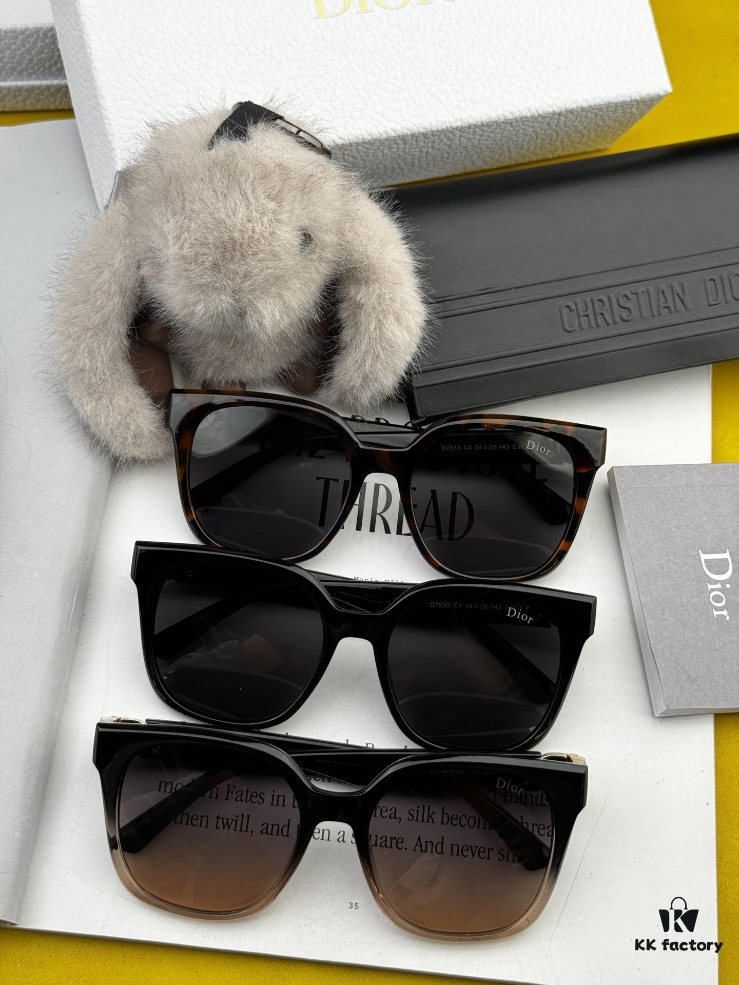 DIOR 2025 New Arrival Trendy Fashion Square Frame Sunglasses for Women, HD Thick Polarized Lens, Comfortable Wear, Influencer Style