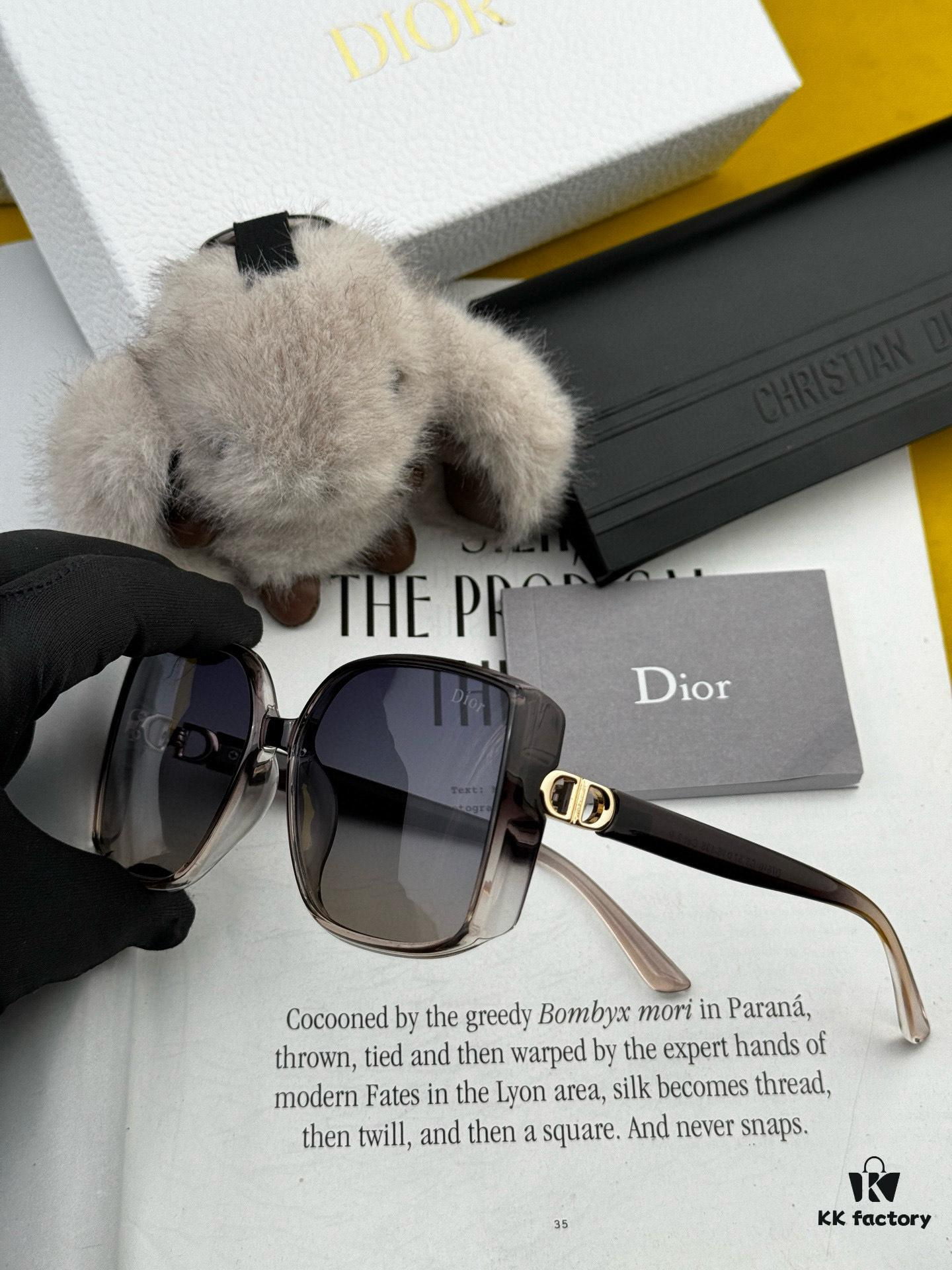 DIOR 2025 New Arrival Trendy Fashion Square Sunglasses for Women, High-Definition Thick Polarized Lens, Comfortable Wear, Influencer Favorite Style 🕶️