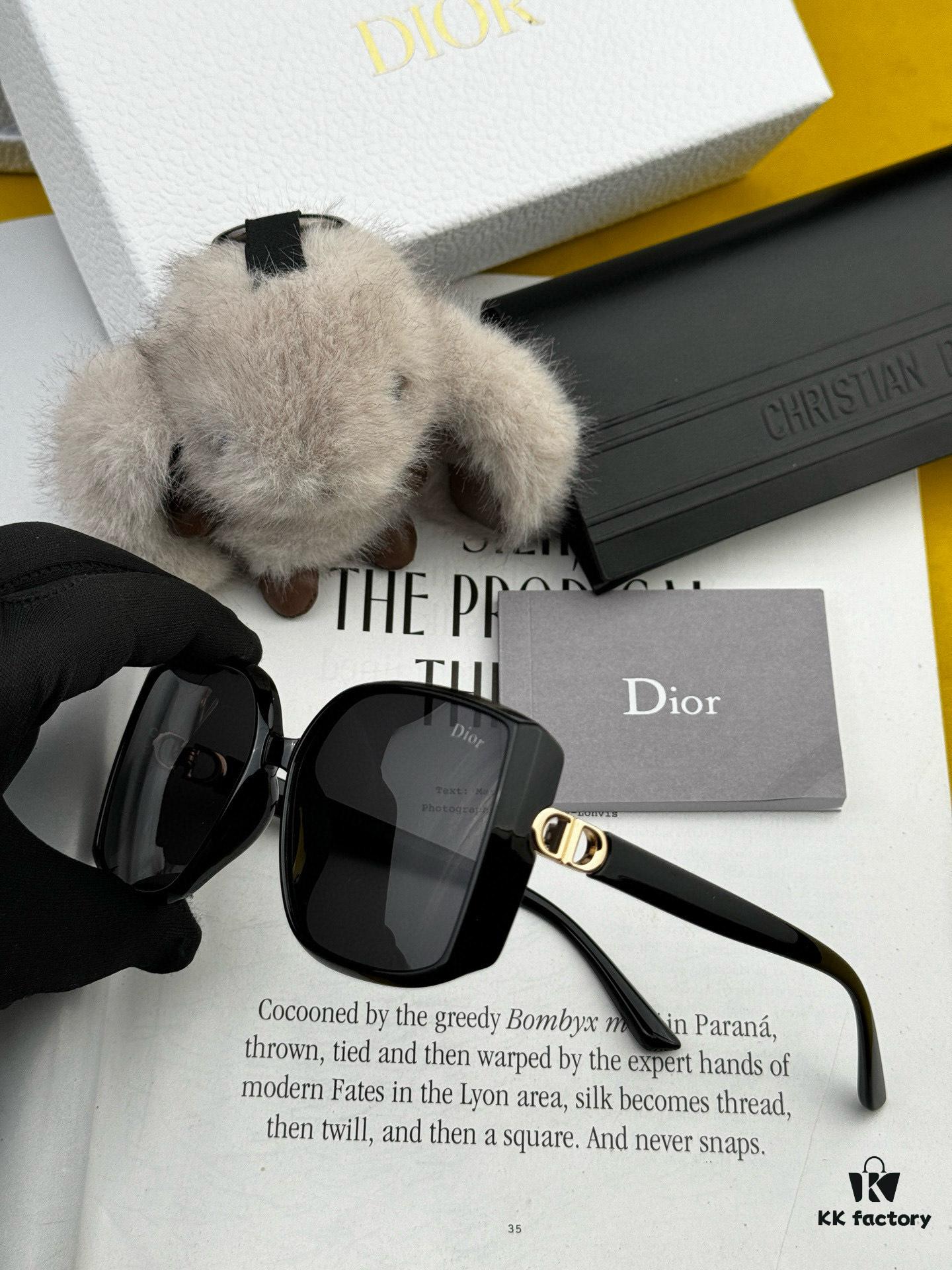 DIOR 2025 New Arrival Trendy Fashion Square Sunglasses for Women, High-Definition Thick Polarized Lens, Comfortable Wear, Influencer Favorite Style 🕶️