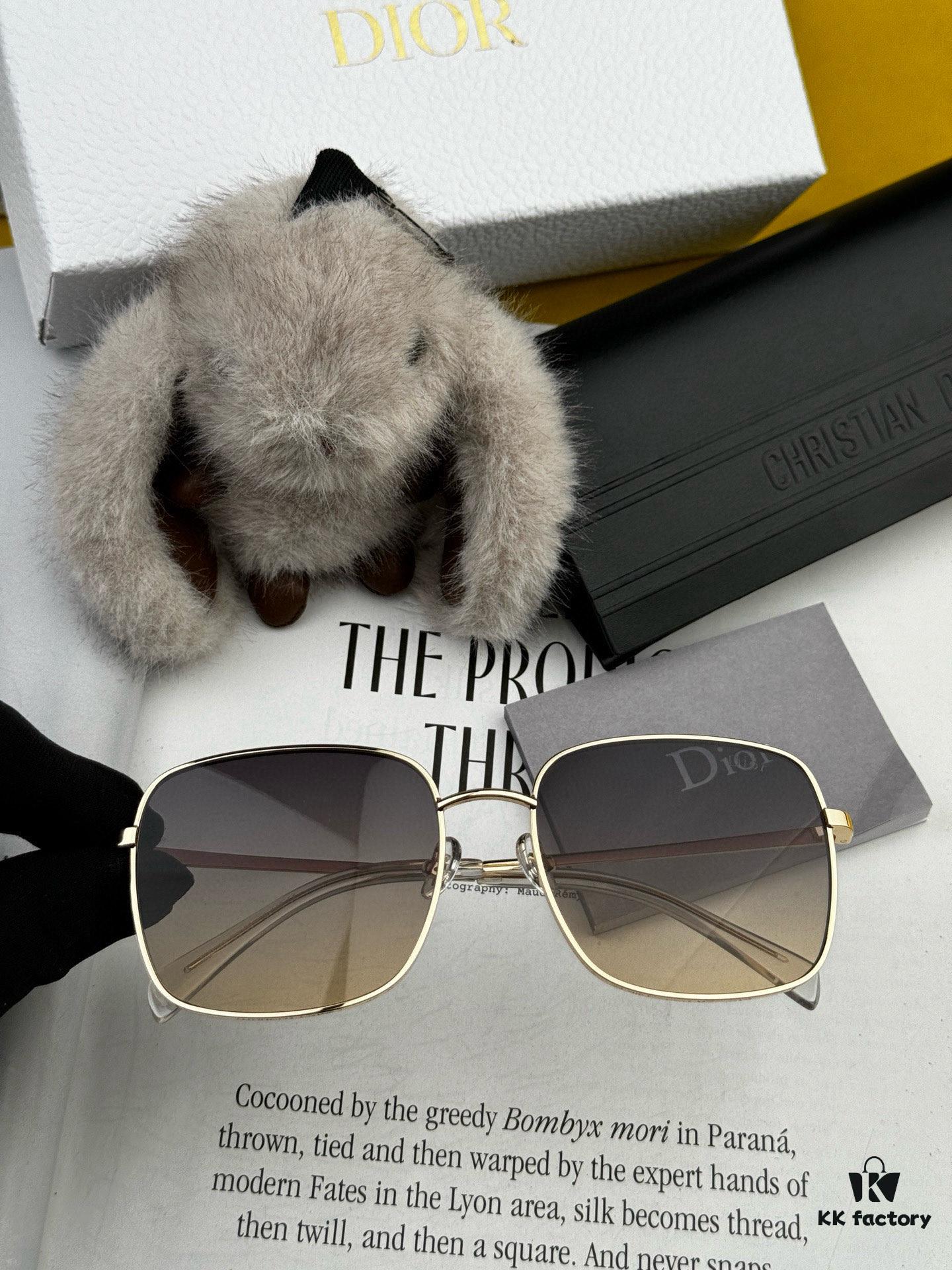 DIOR Volcano ☔ Fashion Square Sunglasses Top Luxury High Quality Women's Driving Sunglasses with Exceptional Charm Model: CD5908
