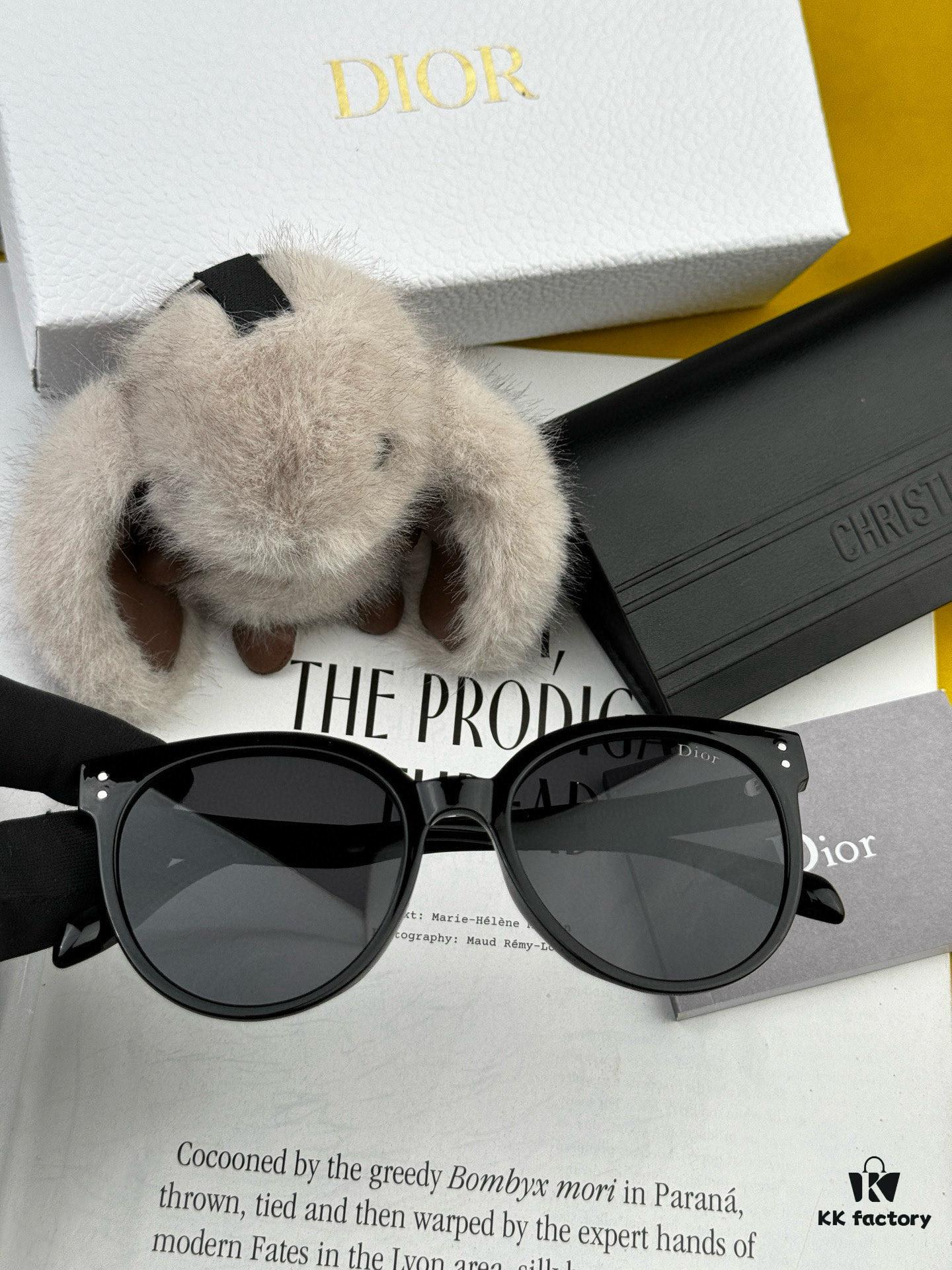 【DIOR - Dior】2025 Spring New Arrival Trendy Best-Selling Fashion Round Frame Polarized Sunglasses High Quality Comfortable Wear Influencer Favorite Model: D5106