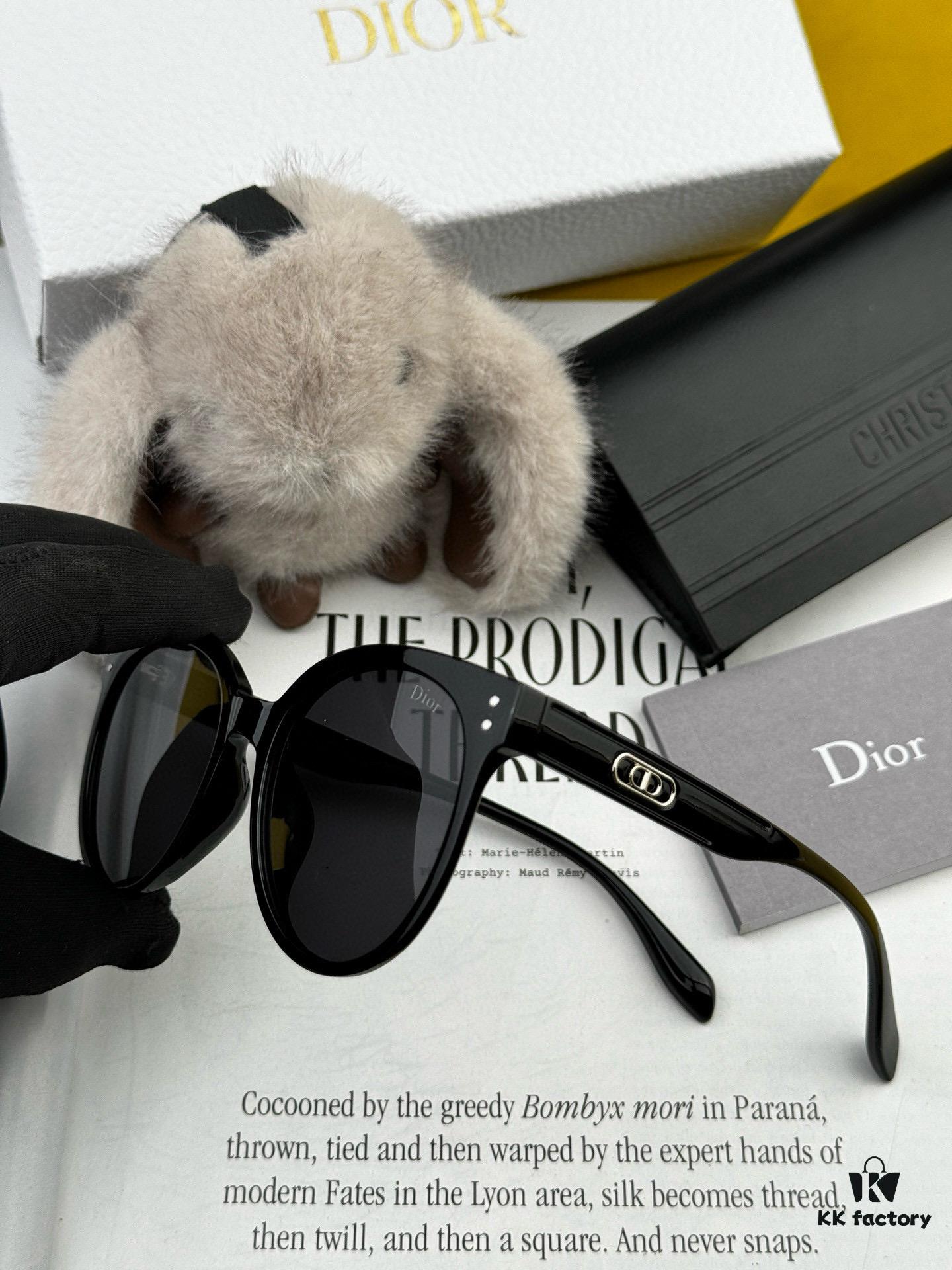 【DIOR - Dior】2025 Spring New Arrival Trendy Best-Selling Fashion Round Frame Polarized Sunglasses High Quality Comfortable Wear Influencer Favorite Model: D5106