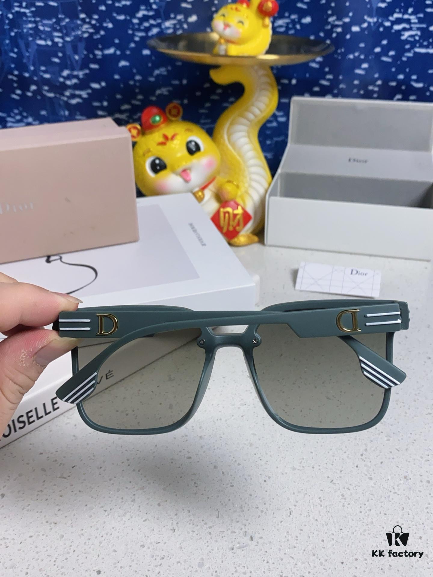 Dior 2025 New Arrival Women's Sunglasses, Stylish Oversized Square Frame, Korean-Inspired Trendy Glasses for Round Faces, Slimming UV-Protection Sunglasses