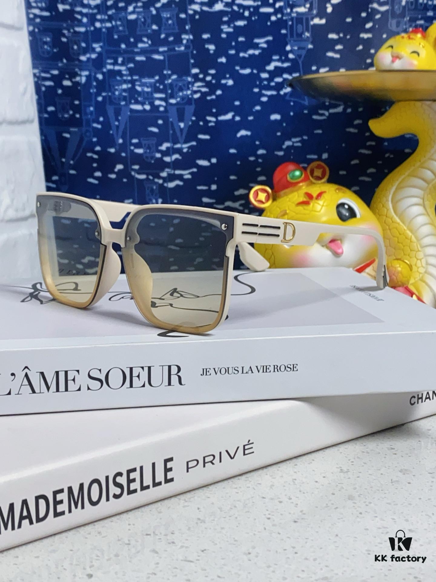 Dior 2025 New Arrival Sunglasses for Women, Stylish Oversized Square Frame, Korean-Inspired Trendy Glasses, Slimming UV-Protective Sunglasses for Round Faces