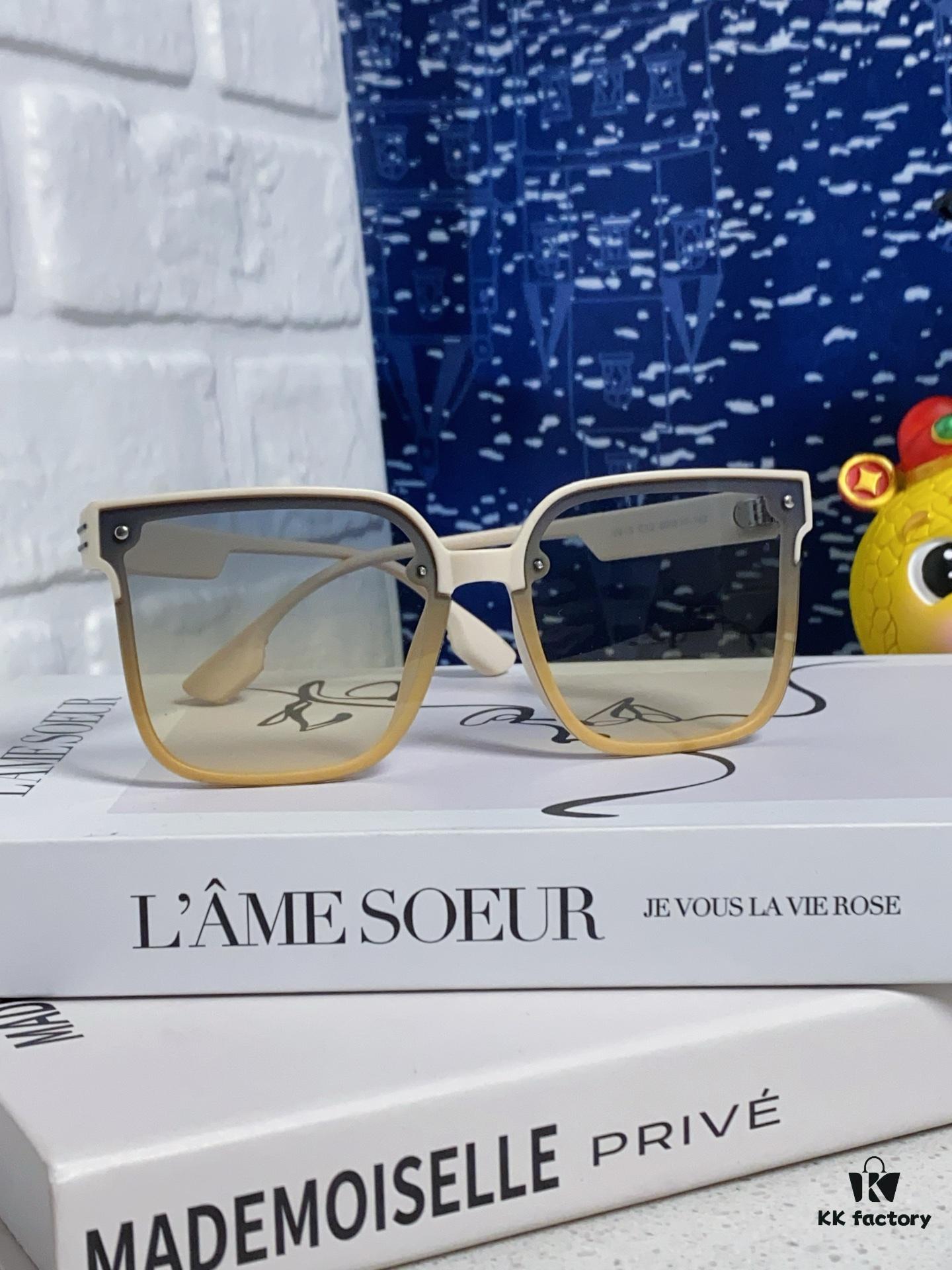 Dior 2025 New Arrival Sunglasses for Women, Stylish Oversized Square Frame, Korean-Inspired Trendy Glasses, Slimming UV-Protective Sunglasses for Round Faces