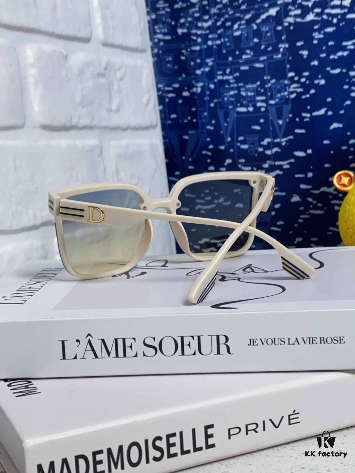 Dior 2025 New Arrival Sunglasses for Women, Stylish Oversized Square Frame, Korean-Inspired Trendy Glasses, Slimming UV-Protective Sunglasses for Round Faces