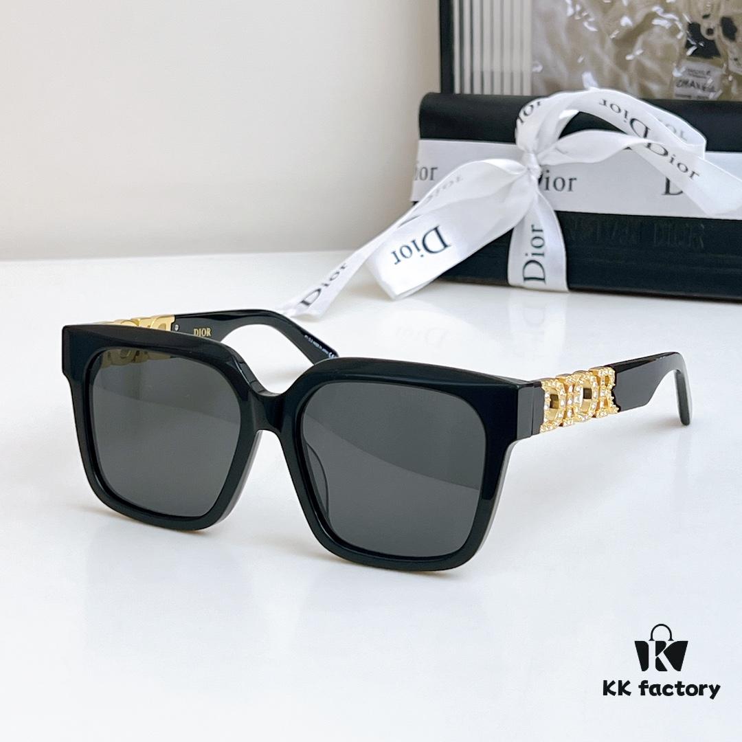 145 Dior Same Color Arrived, Diamond Version 💎 Square Unisex Luxury Frame, Unisex Stylish Design, Flattering Face Shape, Makes Face Look Slimmer 😘😝