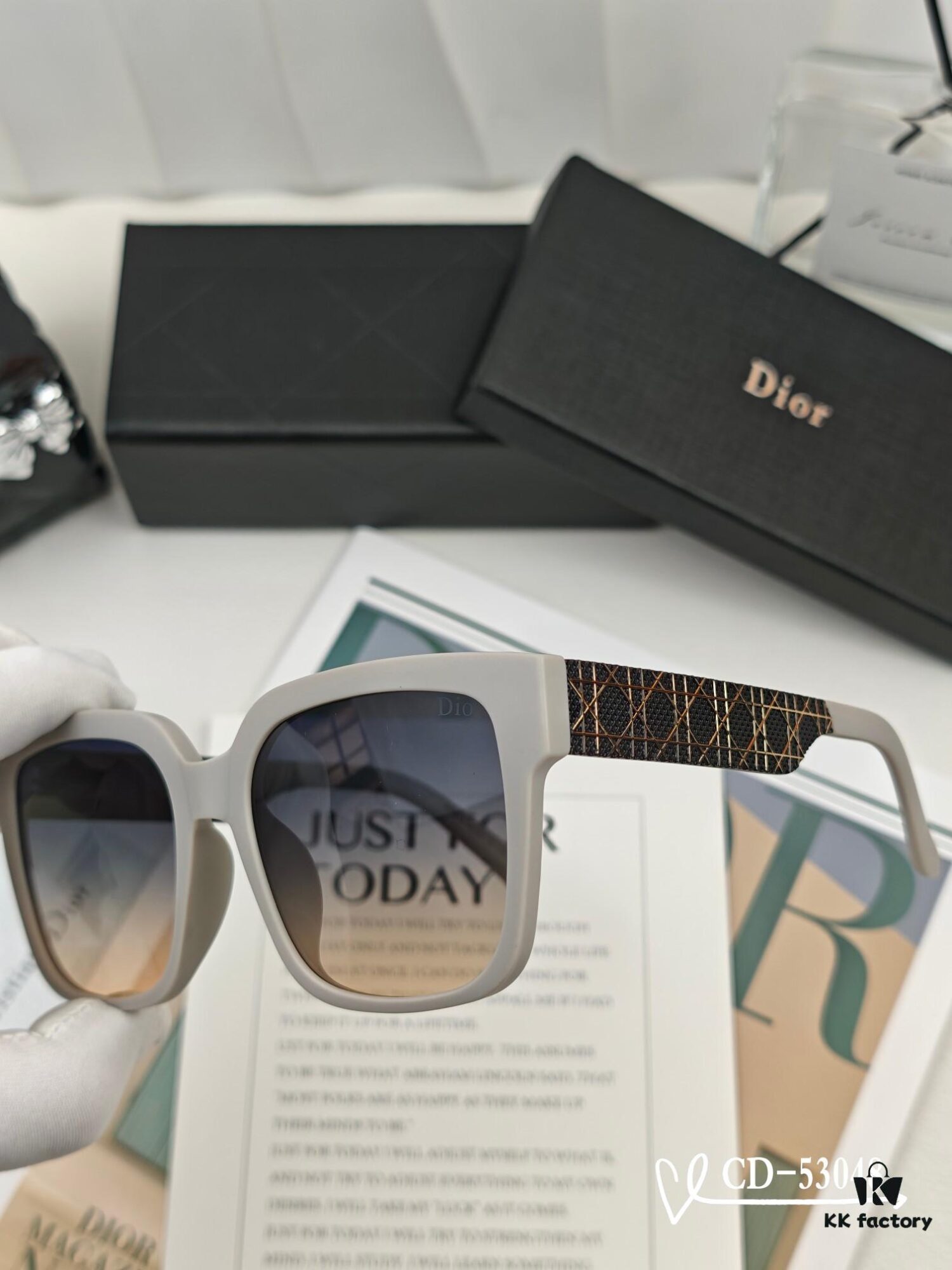 DIOR France TR90 Lightweight Sunglasses with Polarized Lenses, Model 53048