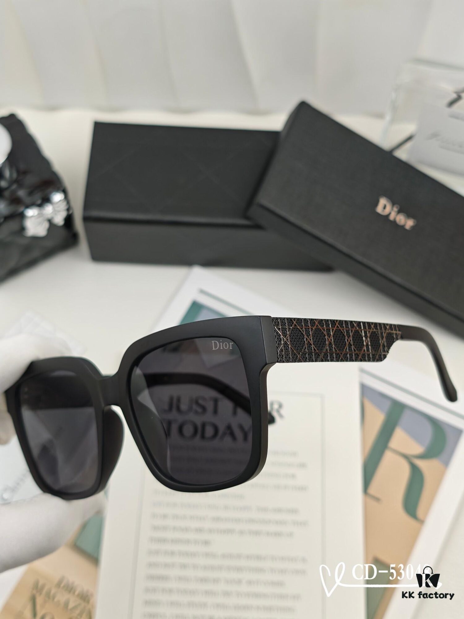 DIOR France TR90 Lightweight Sunglasses with Polarized Lenses, Model 53048