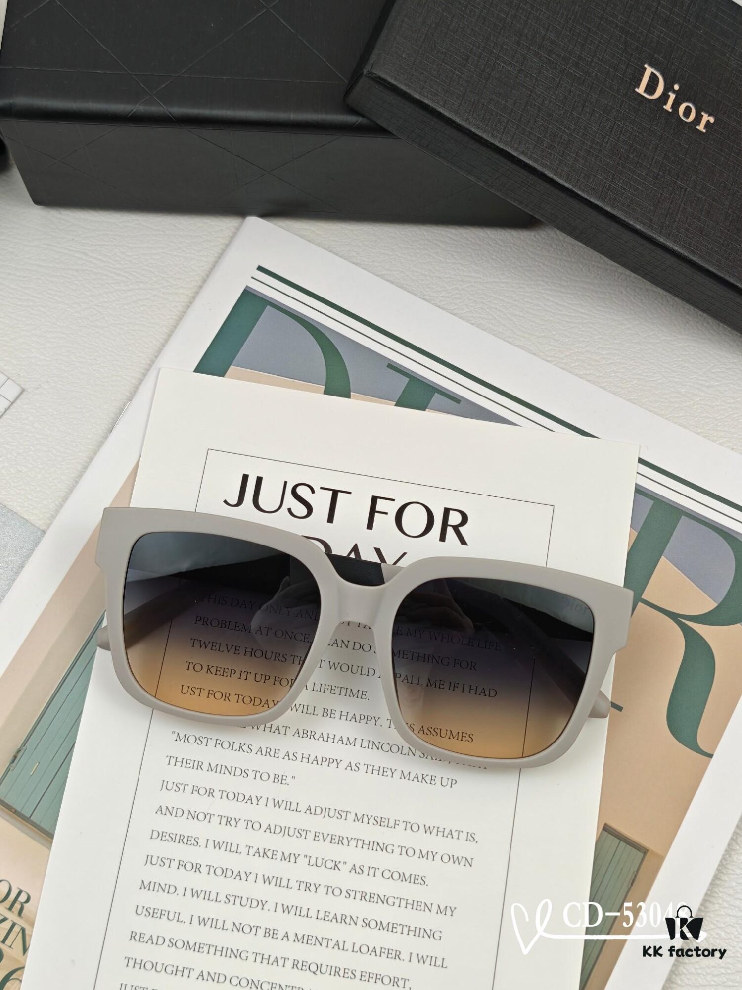 DIOR France TR90 Lightweight Sunglasses with Polarized Lenses, Model 53048