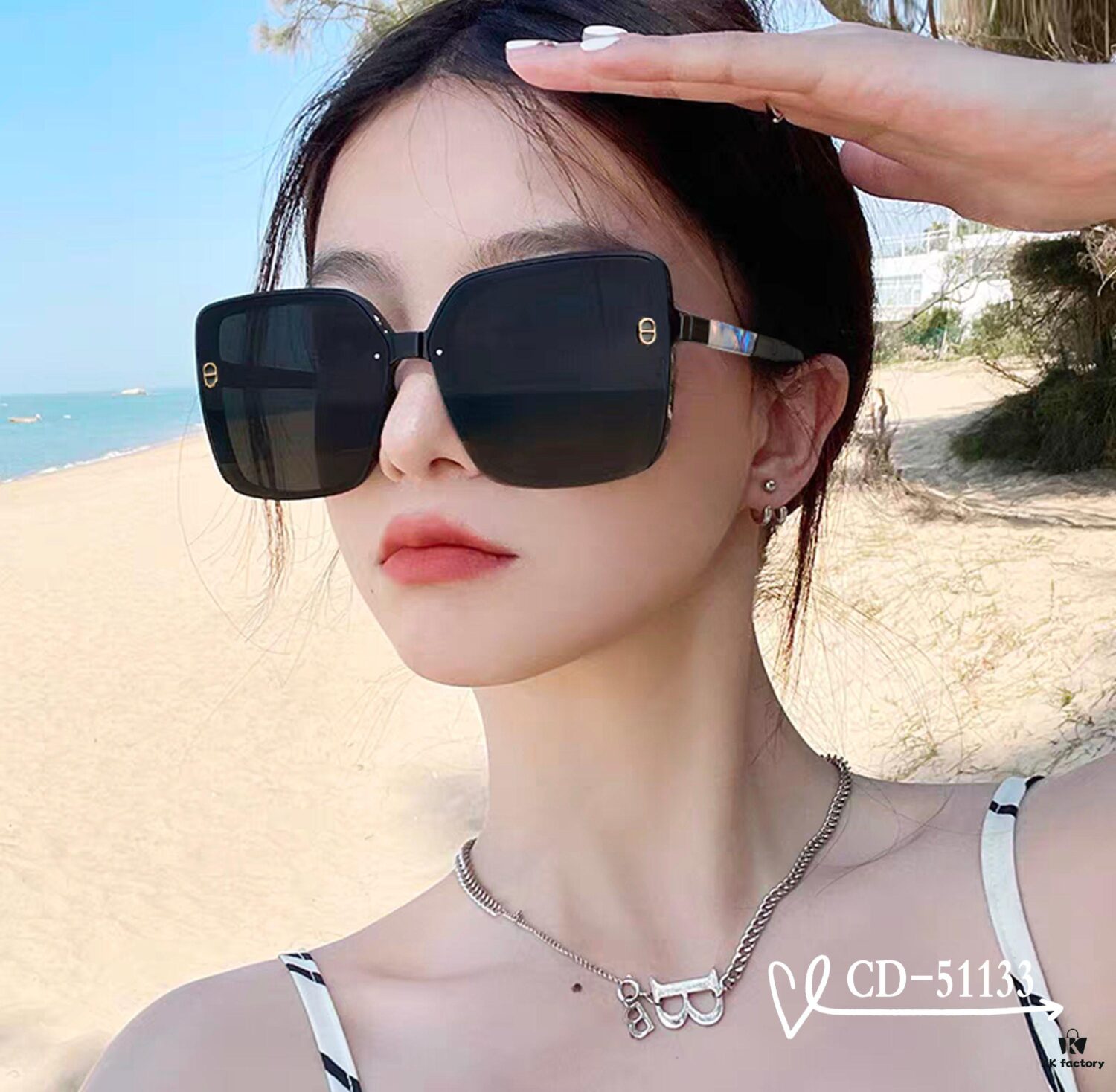 DIOR France TR90 Lightweight Sunglasses with Polarized Lenses, Model 51133